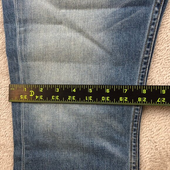 Rag & Bone Women's Jeans Size 29 Retro 70s Flare Frayed Hem Cropped Casual Blue - Picture 6 of 16
